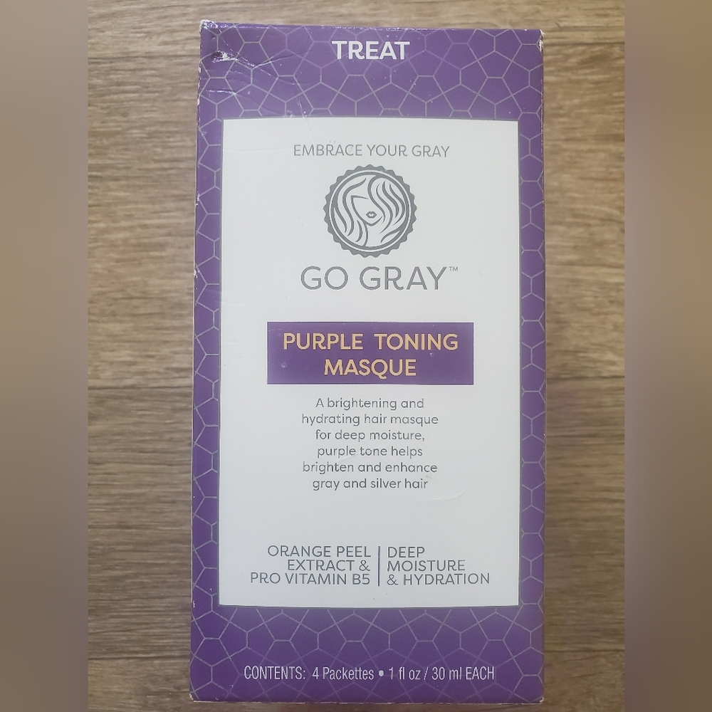 Embrace Your Gray Go Gray Purple Toning Masque 4 Packets 1 Fl Oz Each For Hair